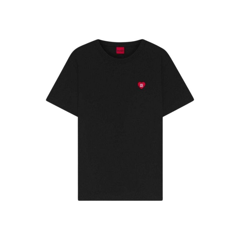 Hugo Womens/Ladies Heart Logo T-Shirt / Black